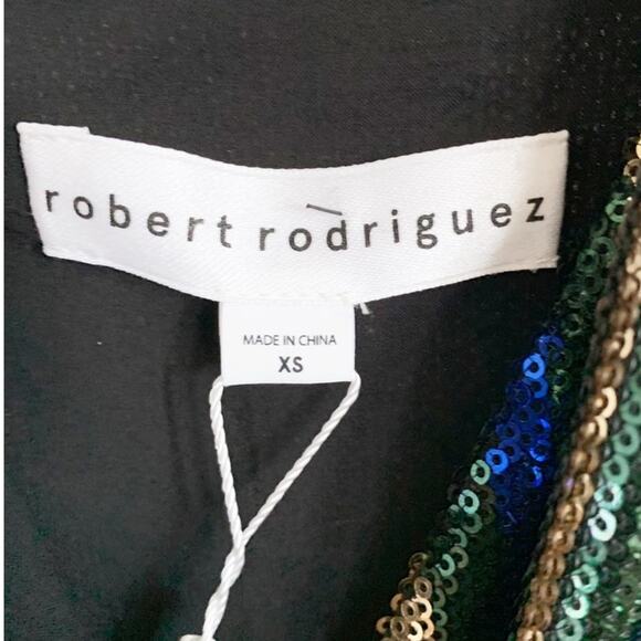 Robert Rodriguez Sequin Wrap Dress New With Tags Extra Small - Picture 7 of 9